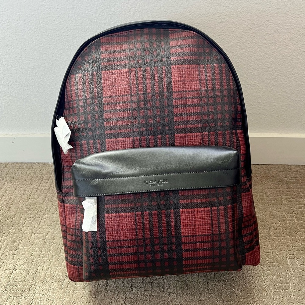 Plaid Coach Backpack